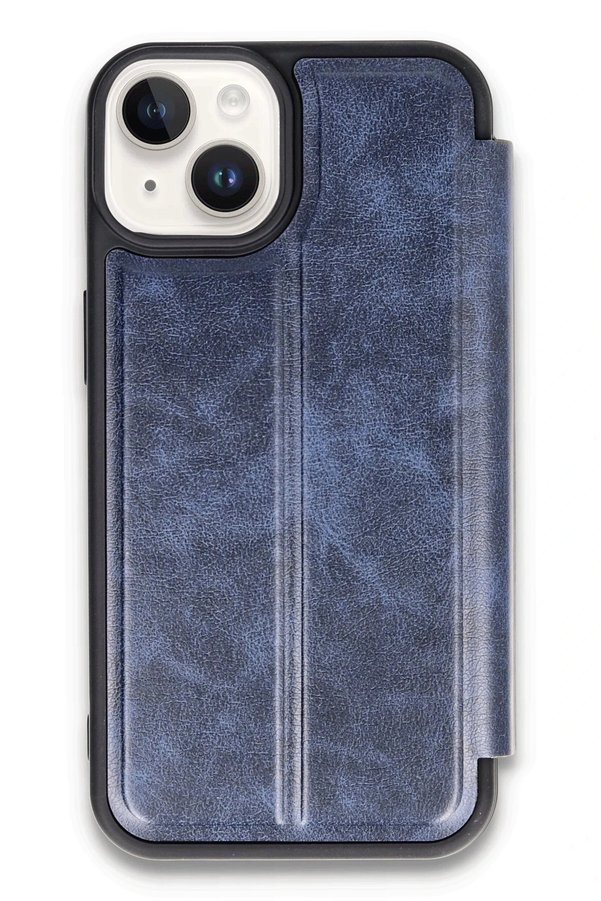 CepteToptan iPhone 14 Kılıf Flip Cover - Lacivert - DROPX8678-6666