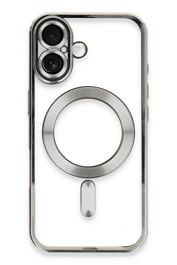 CepteToptan iPhone 16 Kılıf Kross Magneticsafe Kapak - Gümüş - DROPX1545-6694