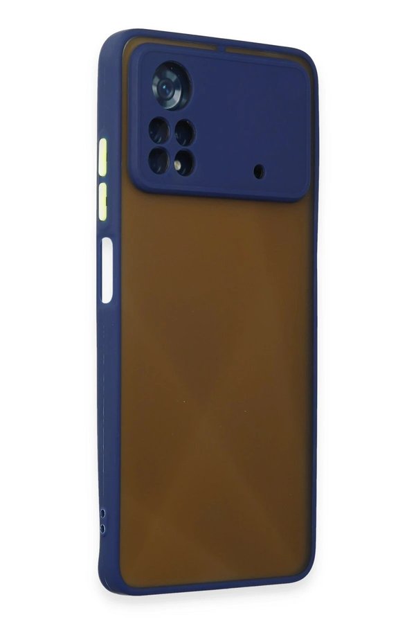 Xi̇aomi̇ Poco X4 Pro 5G Kılıf Montreal Si̇li̇kon Kapak - Laci̇vert - Dropx9904-3475