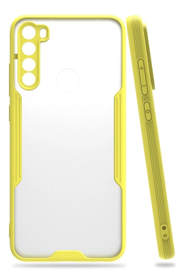 CepteToptan Xiaomi Redmi Note 8 Kılıf Platin Silikon - Sarı - DROPX2186-1367