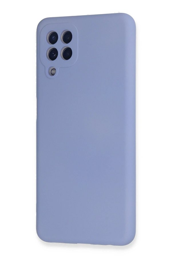 Samsung Galaxy A22 Kılıf Nano İçi̇ Kadi̇fe Si̇li̇kon - Li̇la - Dropx8596-4288