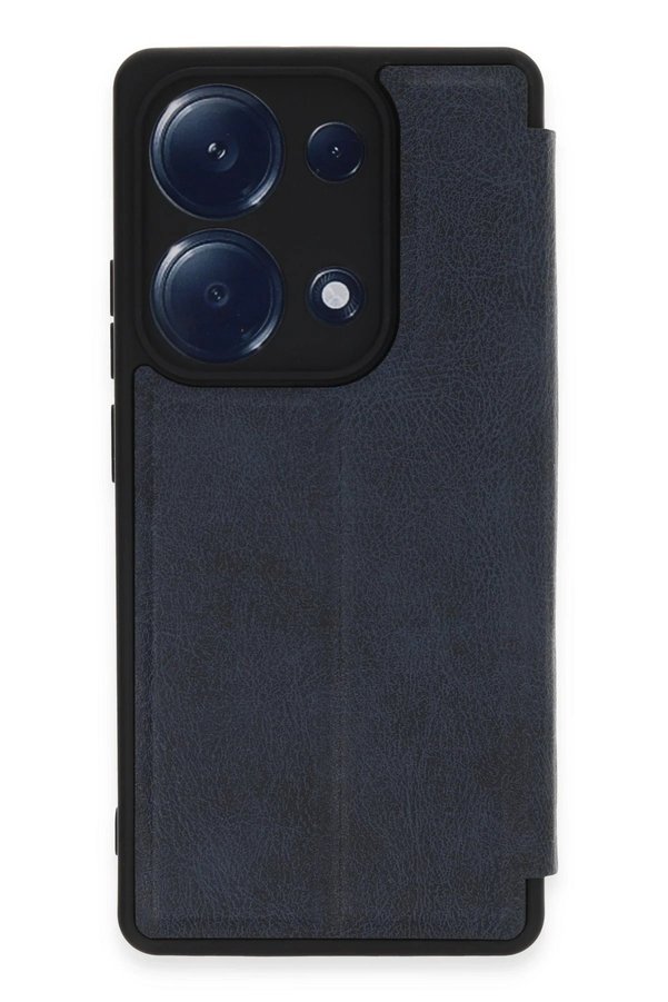 Xi̇aomi̇ Redmi̇ Note 13 Pro 4G Kılıf Fli̇p Cover - Laci̇vert - Dropx1020-5589