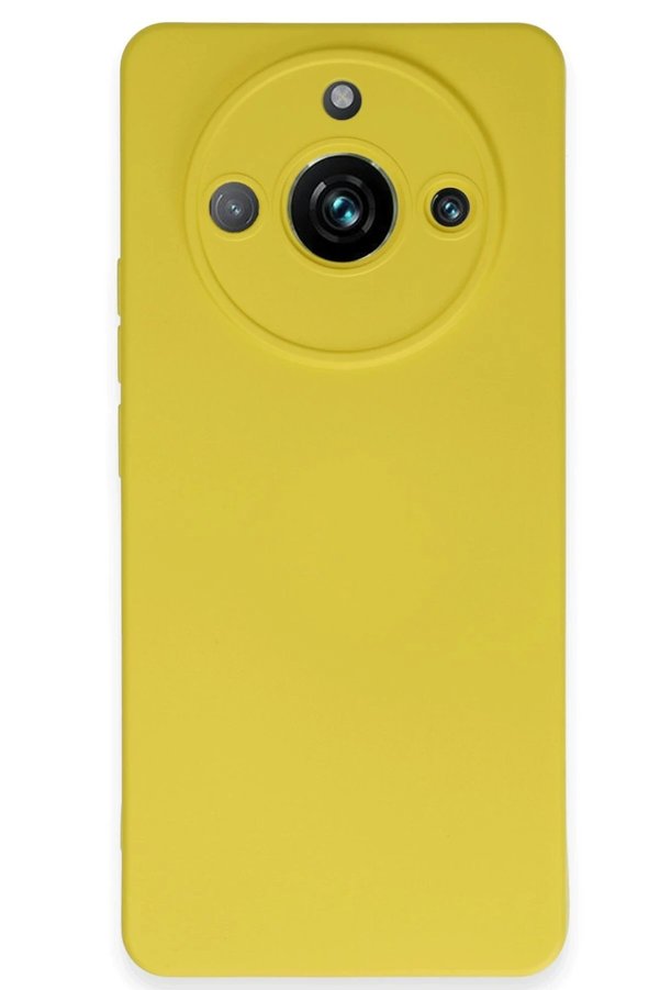 CepteToptan Realme 11 Pro Kılıf Nano içi Kadife Silikon - Sarı - DROPX9860-9149