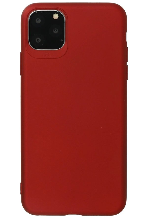 CepteToptan iPhone 11 Pro Kılıf First Silikon - Bordo - DROPX6083-5665