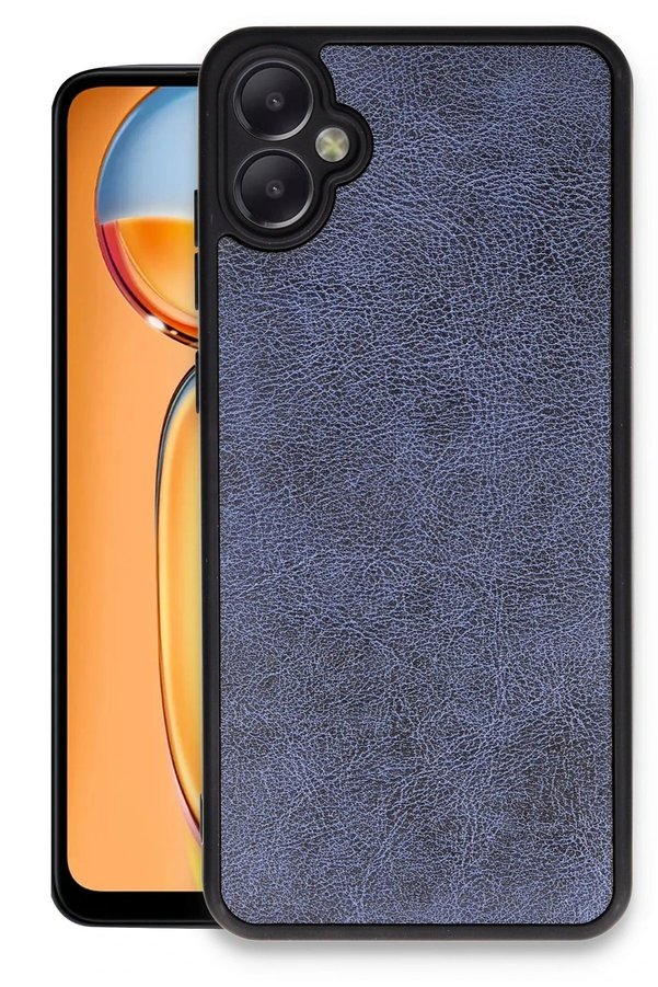 CepteToptan Samsung Galaxy A06 Kılıf Aras Deri Kapak - Lacivert - DROPX5737-4735