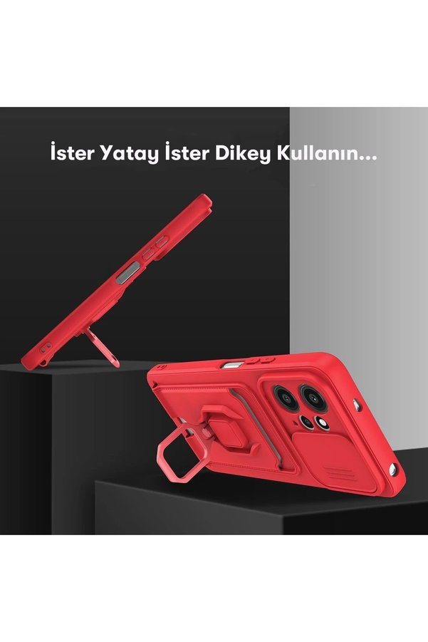 Xi̇aomi̇ Redmi̇ Note 12 4G Kılıf Zuma Kartvi̇zi̇tli̇ Yüzüklü Si̇li̇kon - Pembe - Dropx4657-7486