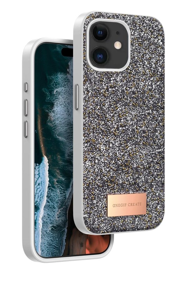 CepteToptan iPhone 11 Bright Simli Kapak - Gümüş - DROPX4916-4447