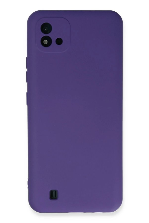 CepteToptan Realme C11 2021 Kılıf Nano içi Kadife Silikon - Mor - DROPX8473-5486