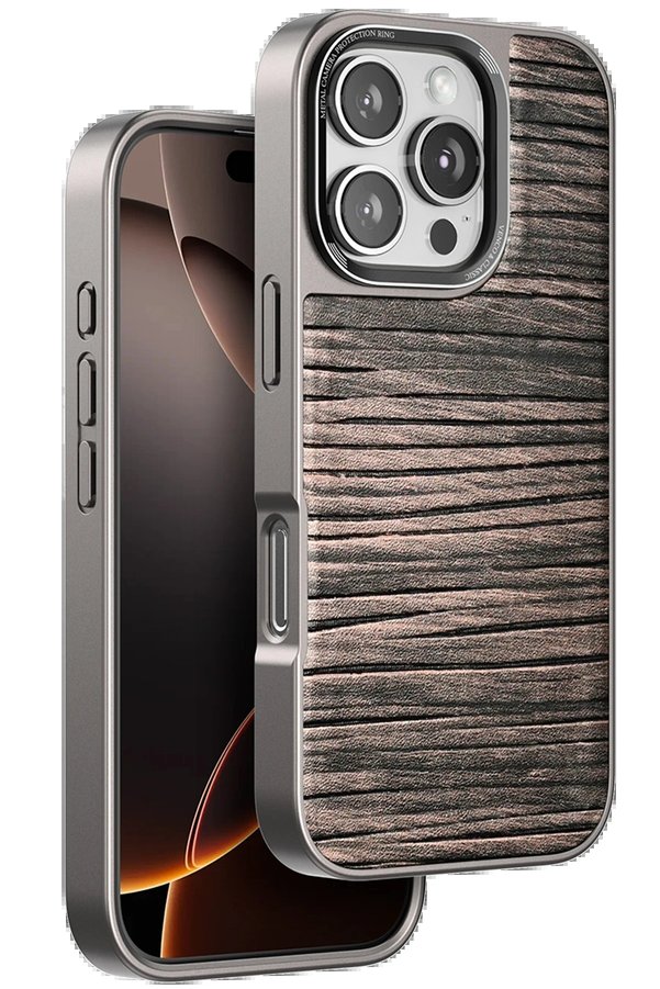 CepteToptan iPhone 16 Pro Wave Kapak - Kahverengi - DROPX2891-9335