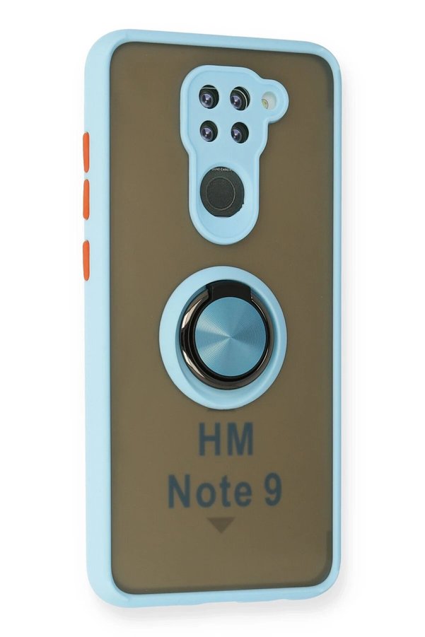 Xi̇aomi̇ Redmi̇ Note 9 Kılıf Montreal Yüzüklü Si̇li̇kon Kapak - Buz Mavi̇ - Dropx6047-3208