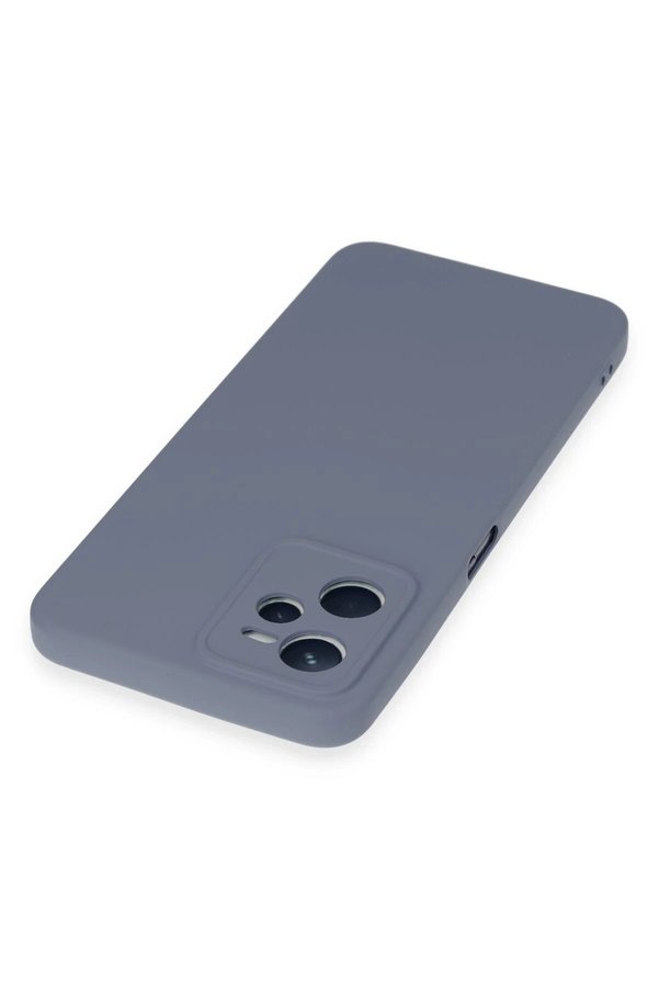 Realme C35 Kılıf Nano İçi̇ Kadi̇fe Si̇li̇kon - Gri̇ - Dropx1154-4949