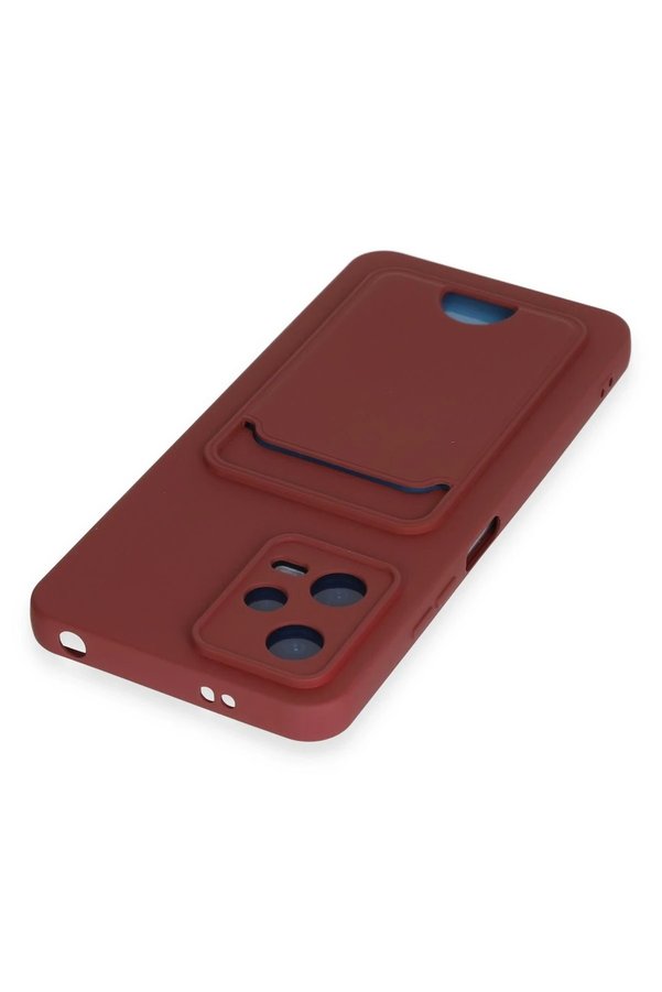 Xi̇aomi̇ Poco X5 5G Kılıf Kelvi̇n Kartvi̇zi̇tli̇ Si̇li̇kon - Bordo - Dropx9940-1072