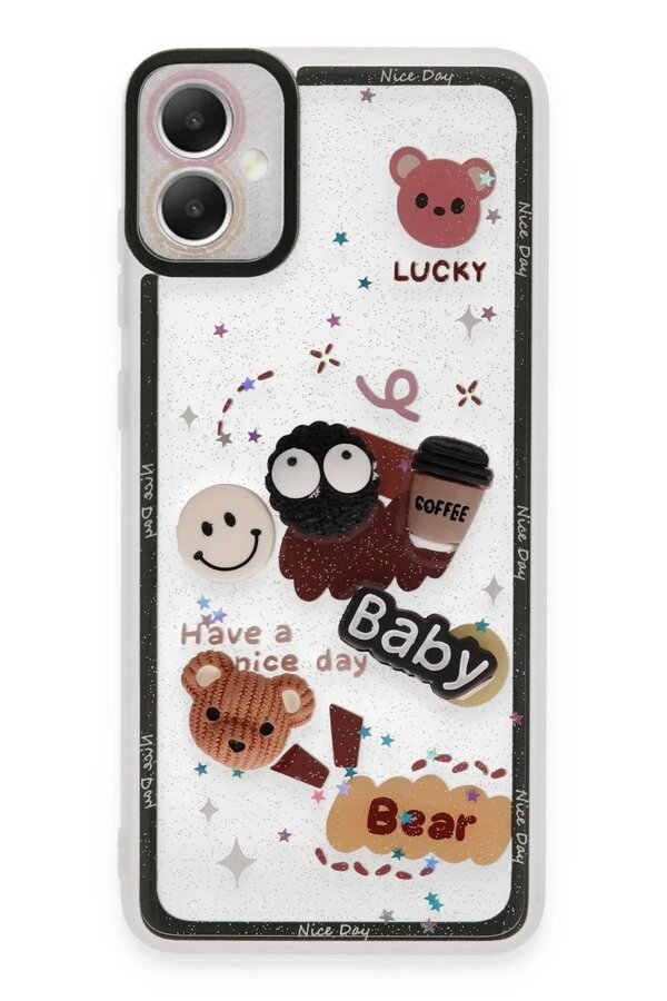 CepteToptan Samsung Galaxy A05 Kılıf Sweet Desenli Silikon Kapak - Sarı - DROPX3608-2036