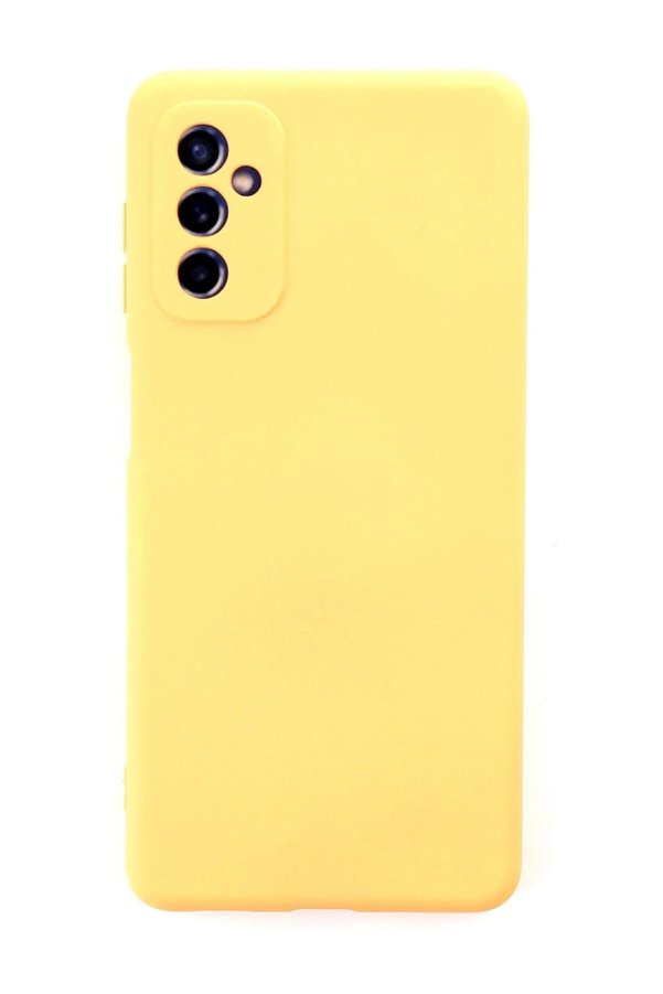 CepteToptan Samsung Galaxy M52 5G Kılıf Nano içi Kadife Silikon - Sarı - DROPX1236-6514