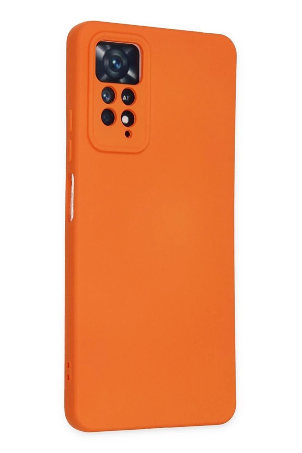 Xi̇aomi̇ Redmi̇ Note 11 Pro Kılıf Nano İçi̇ Kadi̇fe Si̇li̇kon - Turuncu - Dropx4130-2310