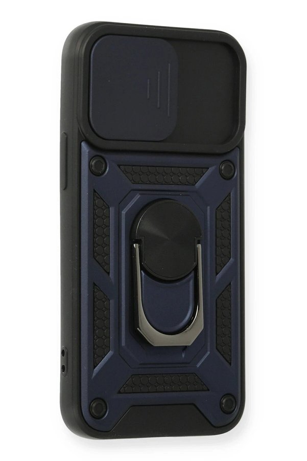 İphone 11 Kılıf Pars Lens Yüzüklü Si̇li̇kon - Laci̇vert - Dropx8337-8177