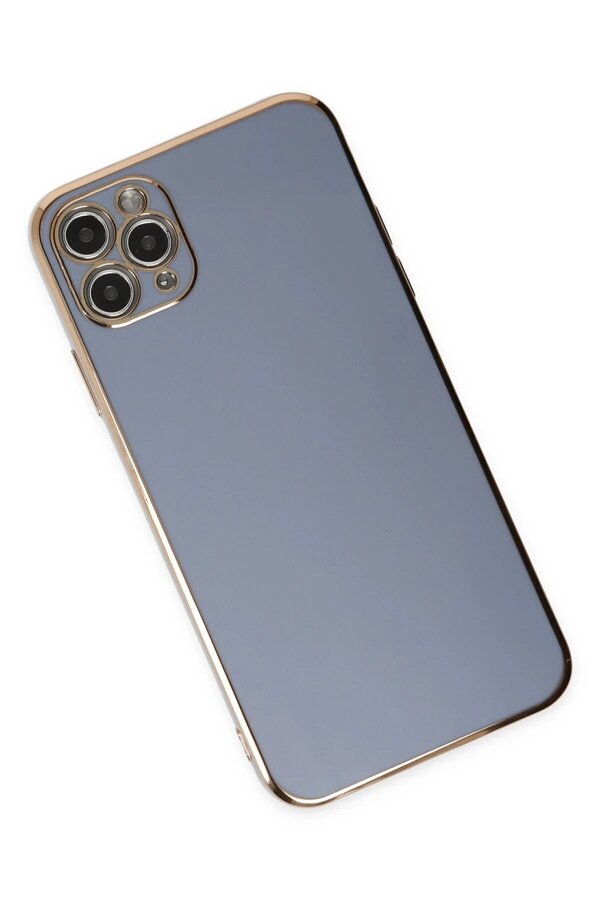 İphone 11 Pro Max Kılıf Volet Si̇li̇kon - Mavi̇ - Dropx8604-3296