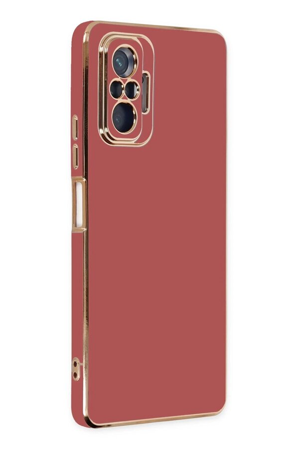 CepteToptan Xiaomi Redmi Note 10 Pro Kılıf Volet Silikon - Kırmızı - DROPX5783-6349