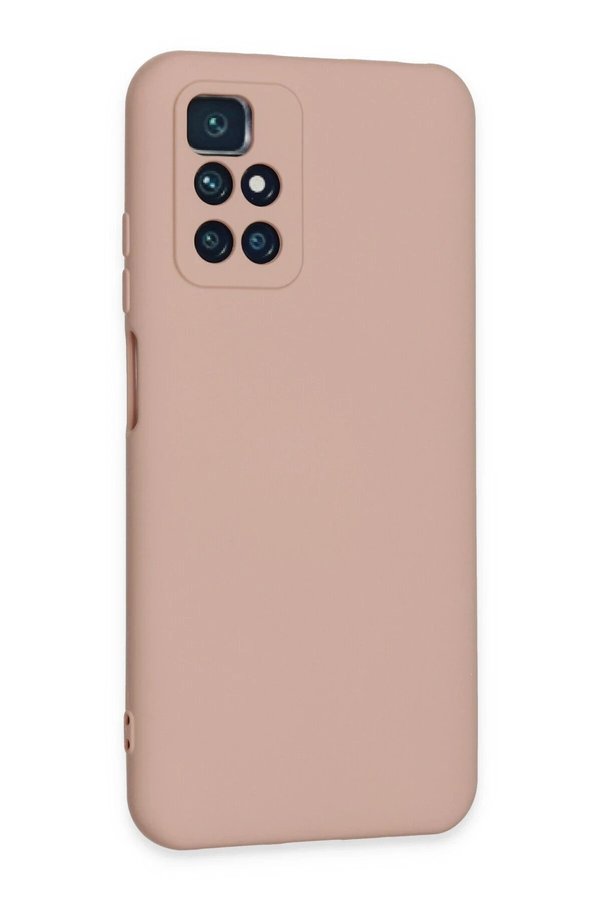 Xi̇aomi̇ Redmi̇ 10 2022 Kılıf Nano İçi̇ Kadi̇fe Si̇li̇kon - Pudra - Dropx9856-6972