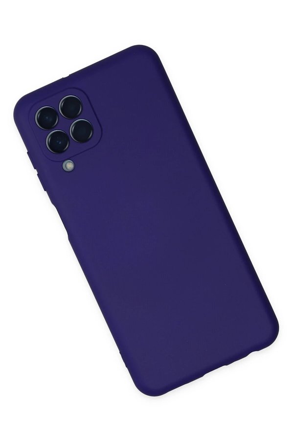 Samsung Galaxy M33 Kılıf Nano İçi̇ Kadi̇fe Si̇li̇kon - Mor - Dropx9571-3368