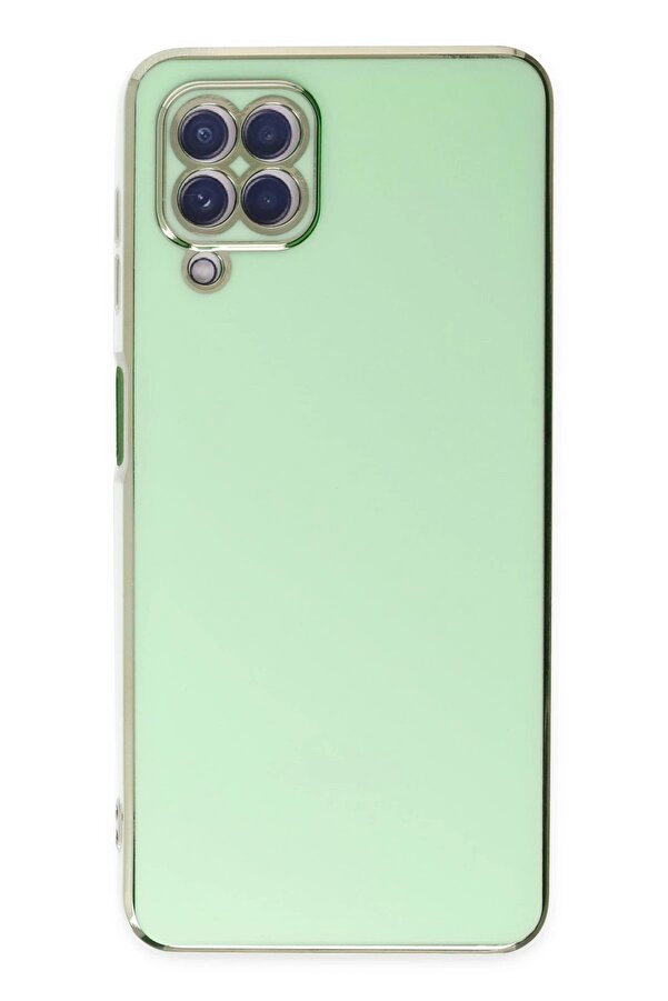 Samsung Galaxy A12 Kılıf Volet Si̇li̇kon - Açık Yeşi̇l - Dropx5870-9766