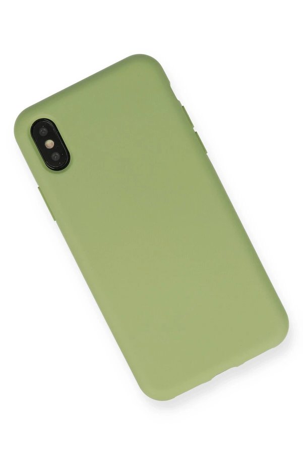 İphone Xs Max Kılıf Nano İçi̇ Kadi̇fe Si̇li̇kon - Yeşi̇l - Dropx4601-8032