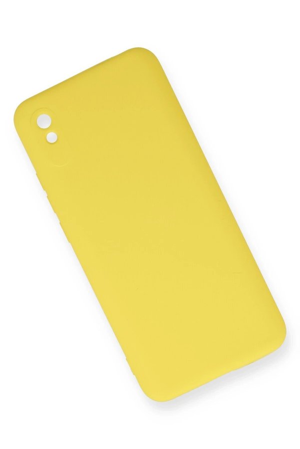 Xi̇aomi̇ Redmi̇ 9A Kılıf Nano İçi̇ Kadi̇fe Si̇li̇kon - Sarı - Dropx6149-6093