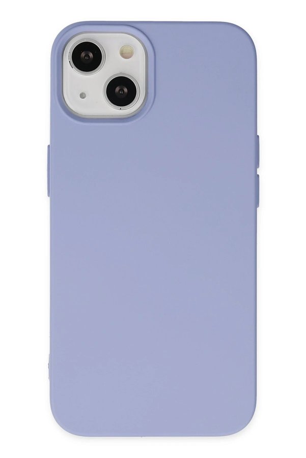 CepteToptan iPhone 14 Plus Kılıf Nano içi Kadife Silikon - Lila - DROPX3298-7407