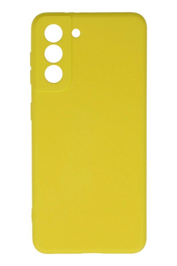CepteToptan Samsung Galaxy S21 Kılıf Nano içi Kadife Silikon - Sarı - DROPX6159-7437