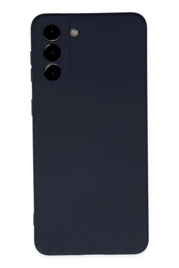 CepteToptan Samsung Galaxy S21 Plus Kılıf Nano içi Kadife Silikon - Lacivert - DROPX4609-7676