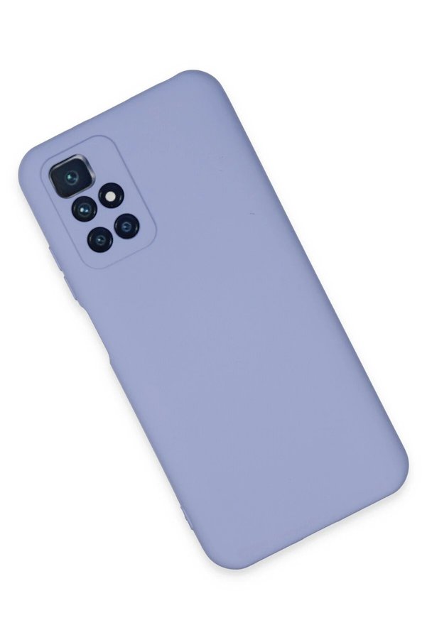 Xi̇aomi̇ Redmi̇ 10 2022 Kılıf Nano İçi̇ Kadi̇fe Si̇li̇kon - Li̇la - Dropx8562-8592