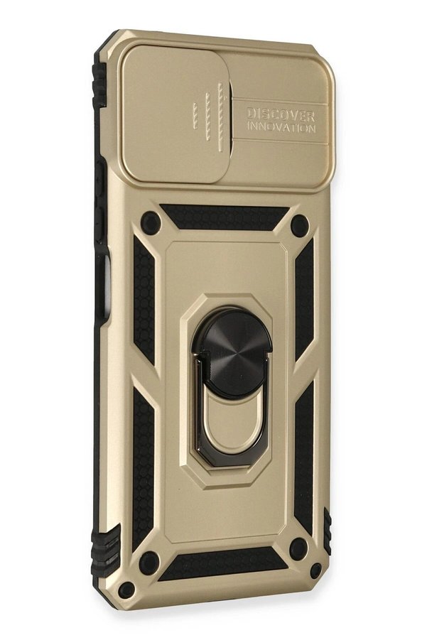 Xi̇aomi̇ Mi̇ 11 Li̇te Kılıf Pars Lens Yüzüklü Si̇li̇kon - Gold - Dropx5815-9056