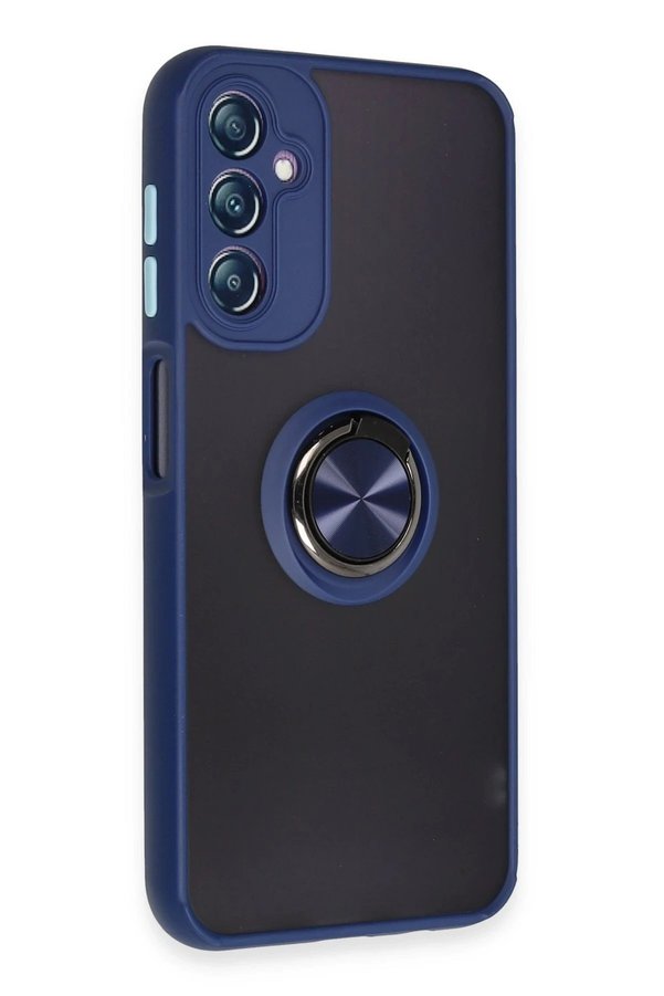 Samsung Galaxy A14 4G Kılıf Montreal Yüzüklü Si̇li̇kon Kapak - Laci̇vert - Dropx9894-2862