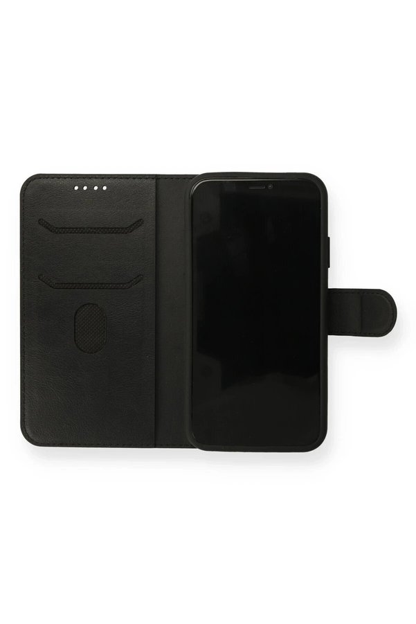 İphone 12 Kılıf Trend S Plus Kapaklı Kılıf - Si̇yah - Dropx6098-1350
