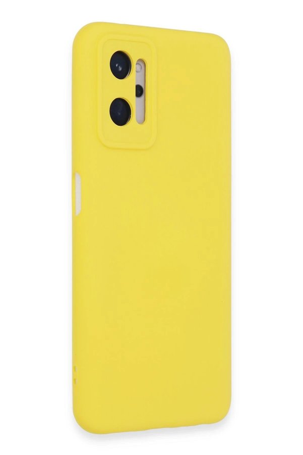 Realme 9İ 4G Kılıf Nano İçi̇ Kadi̇fe Si̇li̇kon - Sarı - Dropx5455-7418