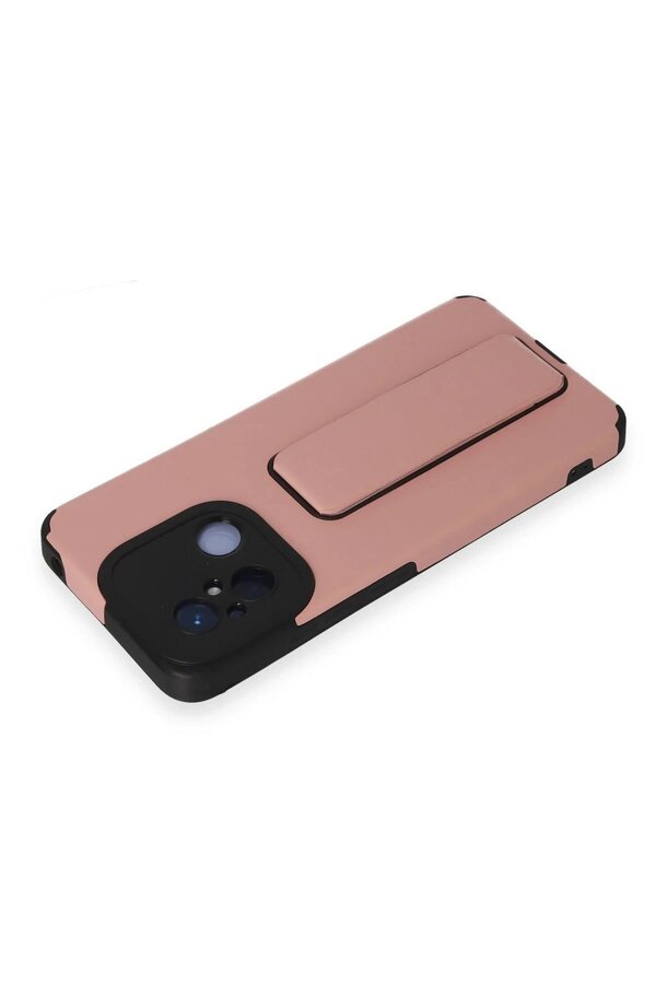 Xi̇aomi̇ Redmi̇ 12C Kılıf Mega Standlı Si̇li̇kon - Pudra - Dropx1690-3410