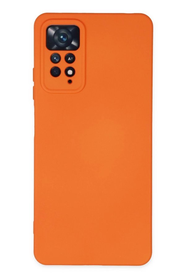 CepteToptan Xiaomi Redmi Note 11 Pro Kılıf Nano içi Kadife Silikon - Turuncu - DROPX4130-2310