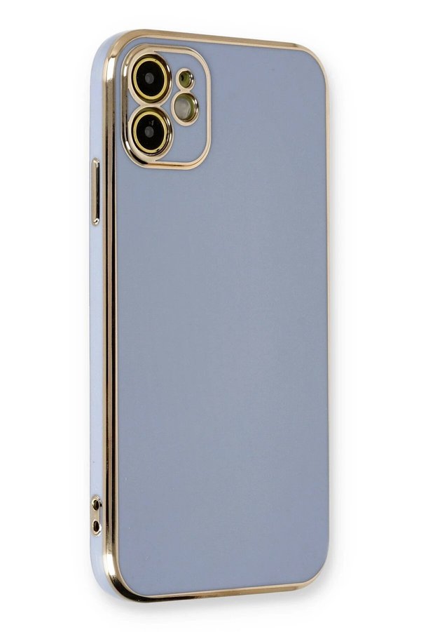 CepteToptan iPhone 11 Kılıf Volet Silikon - Mavi - DROPX8161-6377
