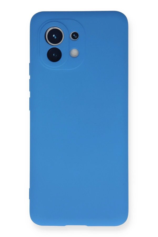 CepteToptan Xiaomi Mi 11 Kılıf Nano içi Kadife Silikon - Mavi - DROPX9951-2543