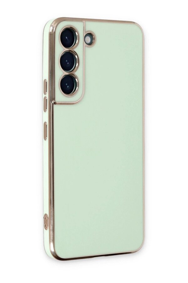 CepteToptan Samsung Galaxy S22 Plus Kılıf Volet Silikon - Açık Yeşil - DROPX6675-2301