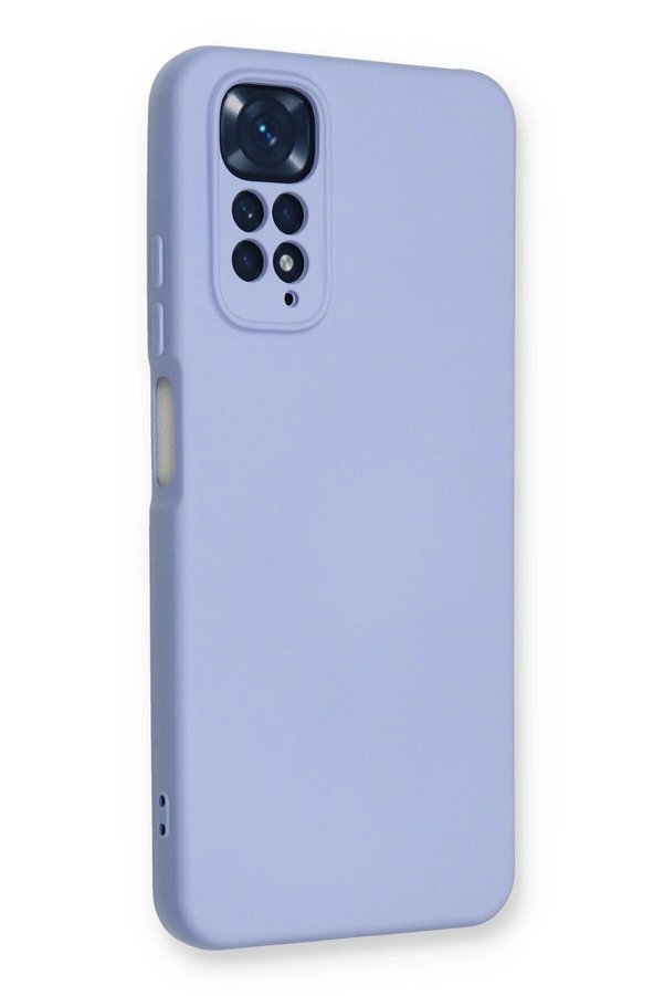 Xi̇aomi̇ Redmi̇ Note 11 Kılıf Nano İçi̇ Kadi̇fe Si̇li̇kon - Li̇la - Dropx1708-9861