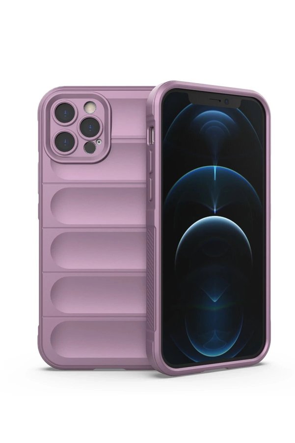 CepteToptan iPhone 12 Pro Kılıf Optimum Silikon - Mor - DROPX1931-5299