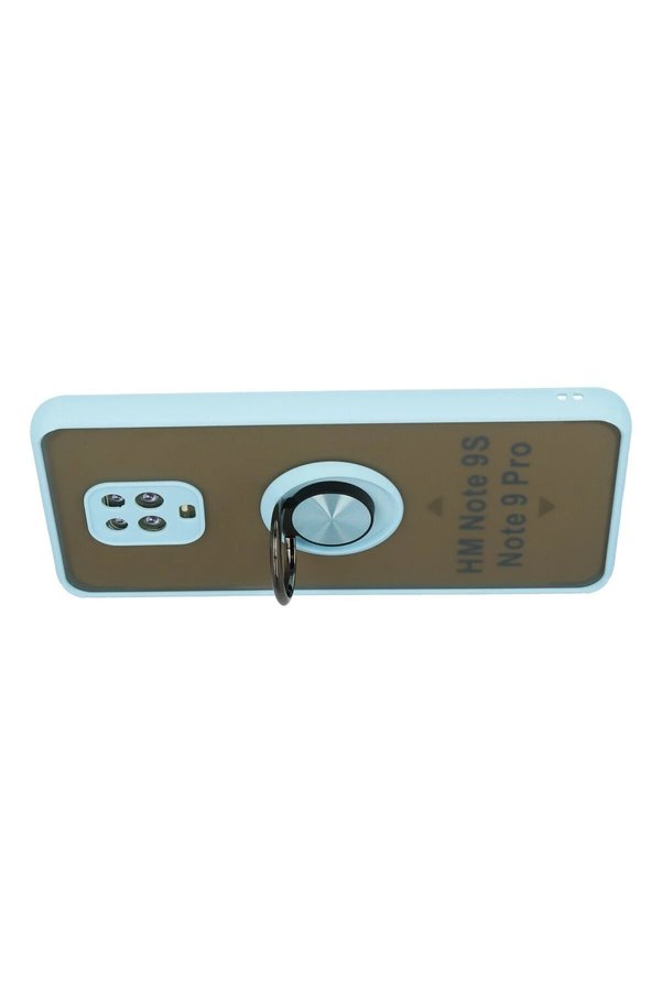Xi̇aomi̇ Redmi̇ Note 9 Pro Kılıf Montreal Yüzüklü Si̇li̇kon Kapak - Buz Mavi̇ - Dropx4972-9349