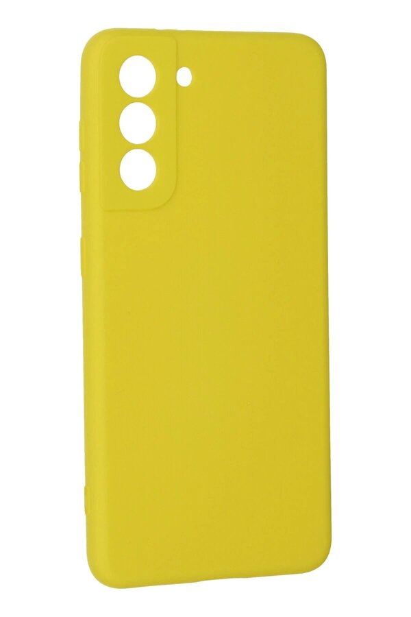 Samsung Galaxy S21 Kılıf Nano İçi̇ Kadi̇fe Si̇li̇kon - Sarı - Dropx6159-7437