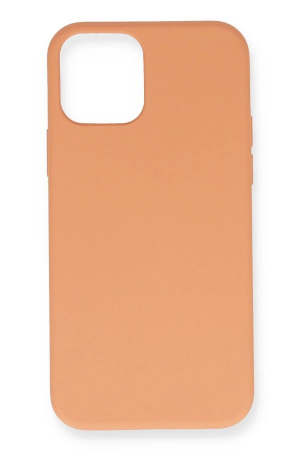 CepteToptan iPhone 12 Pro Max Kılıf Nano içi Kadife Silikon - Turuncu - DROPX3889-2587