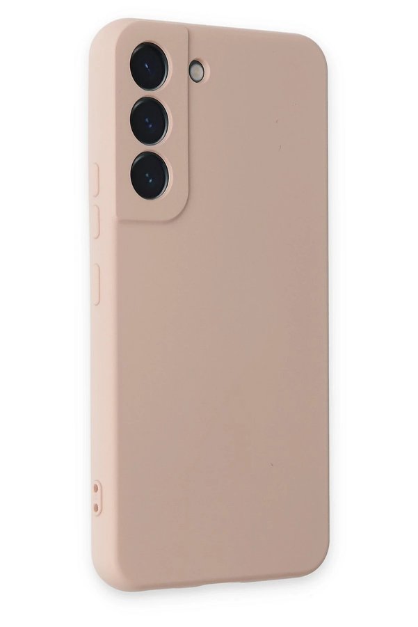 Samsung Galaxy S22 Kılıf Nano İçi̇ Kadi̇fe Si̇li̇kon - Pudra - Dropx5245-8303