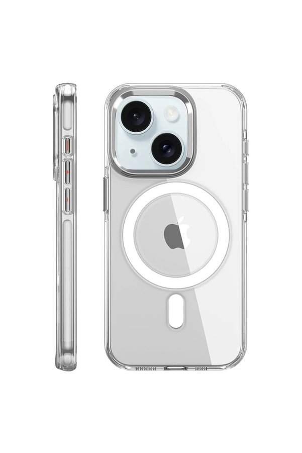 CepteToptan iPhone 15 Pro Kılıf Crystal Magsafe Kapak - Şeffaf - DROPX1153-1379