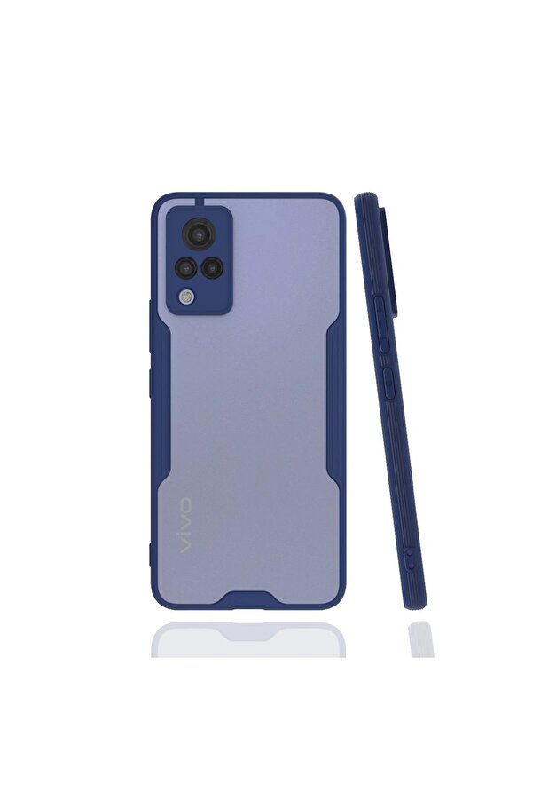 CepteToptan Vivo V21 Kılıf Platin Silikon - Lacivert - DROPX8455-7436