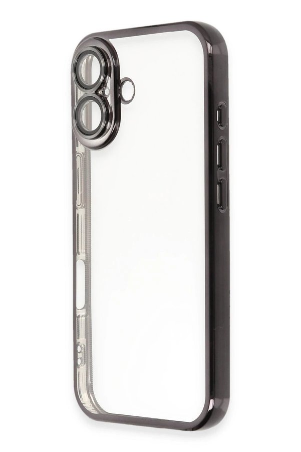İphone 16 Kılıf Lensli̇ Si̇li̇kon - Si̇yah - Dropx5596-6332