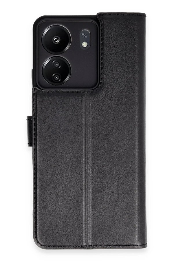 CepteToptan Xiaomi Redmi 13C Kılıf Trend S Plus Kapaklı Kılıf - Siyah - DROPX3811-1472